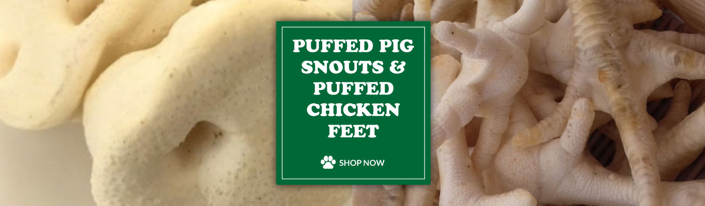 Puffed Snouts and Puffed Chicken Feet Dog Snacks
