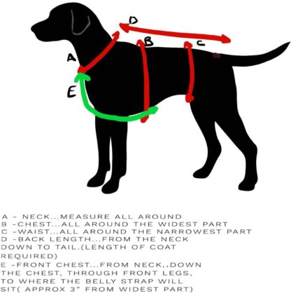 Bamboo Drying Coat for Dogs - Measurements
