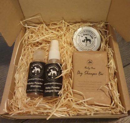 Pamper Gift Set - Balm, Shampoo Bar, Cologne Spray & Shampoo