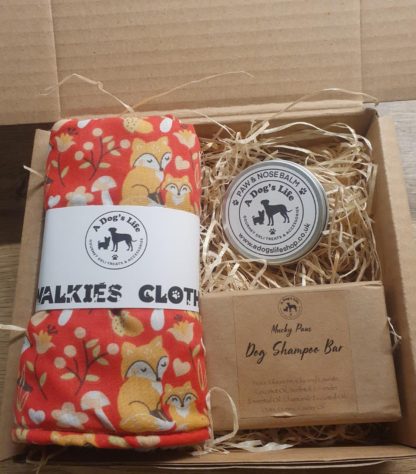 Pamper Gift Set - Balm, Shampoo Bar, Muddy Paw Cloth - Foxy !