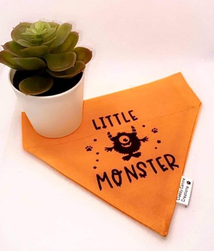 Little Monster Halloween Bandana - Large