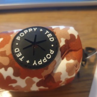 Orange Camo Poop Bag Holder