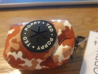 Orange Camo Poop Bag Holder