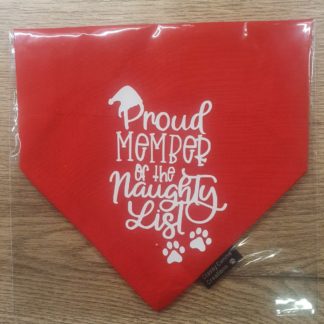 Proud Member of the Naughty List Bandana - Large