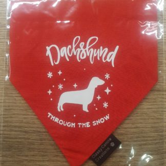 Dachshund through the Snow Bandana - Medium