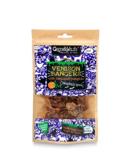 Venison Bangers with Pumpkin 75g - Image 2